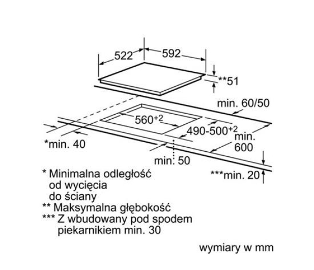 Bosch PIA611F18E czarna indukcyjna - 165890 - zdjęcie 5